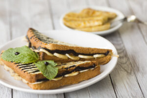 Sweet,Sandwich,With,Chocolate,And,Banana,Grilled