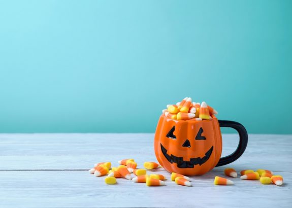 Halloween celebration concept with candy corn