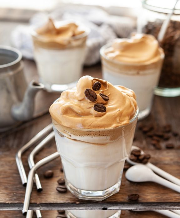 Whipped Coffee in a glass