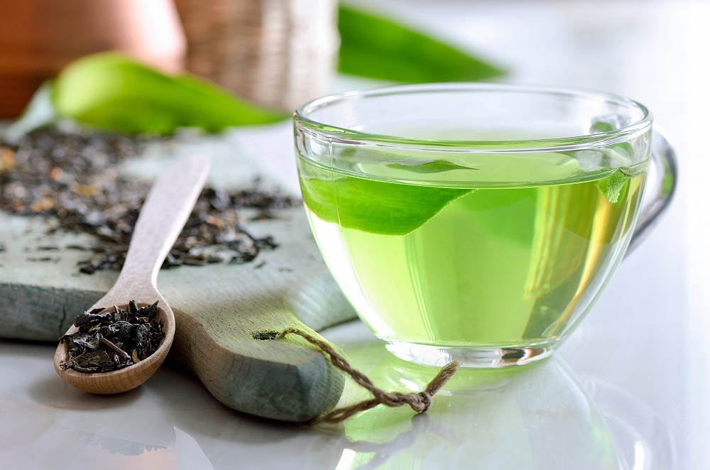 πράσινο τσάι με ίνες δίαιτα και κούνια