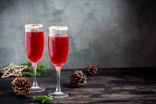 Mimosa cocktail for Christmas