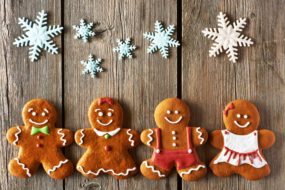 Christmas gingerbread couples cookies