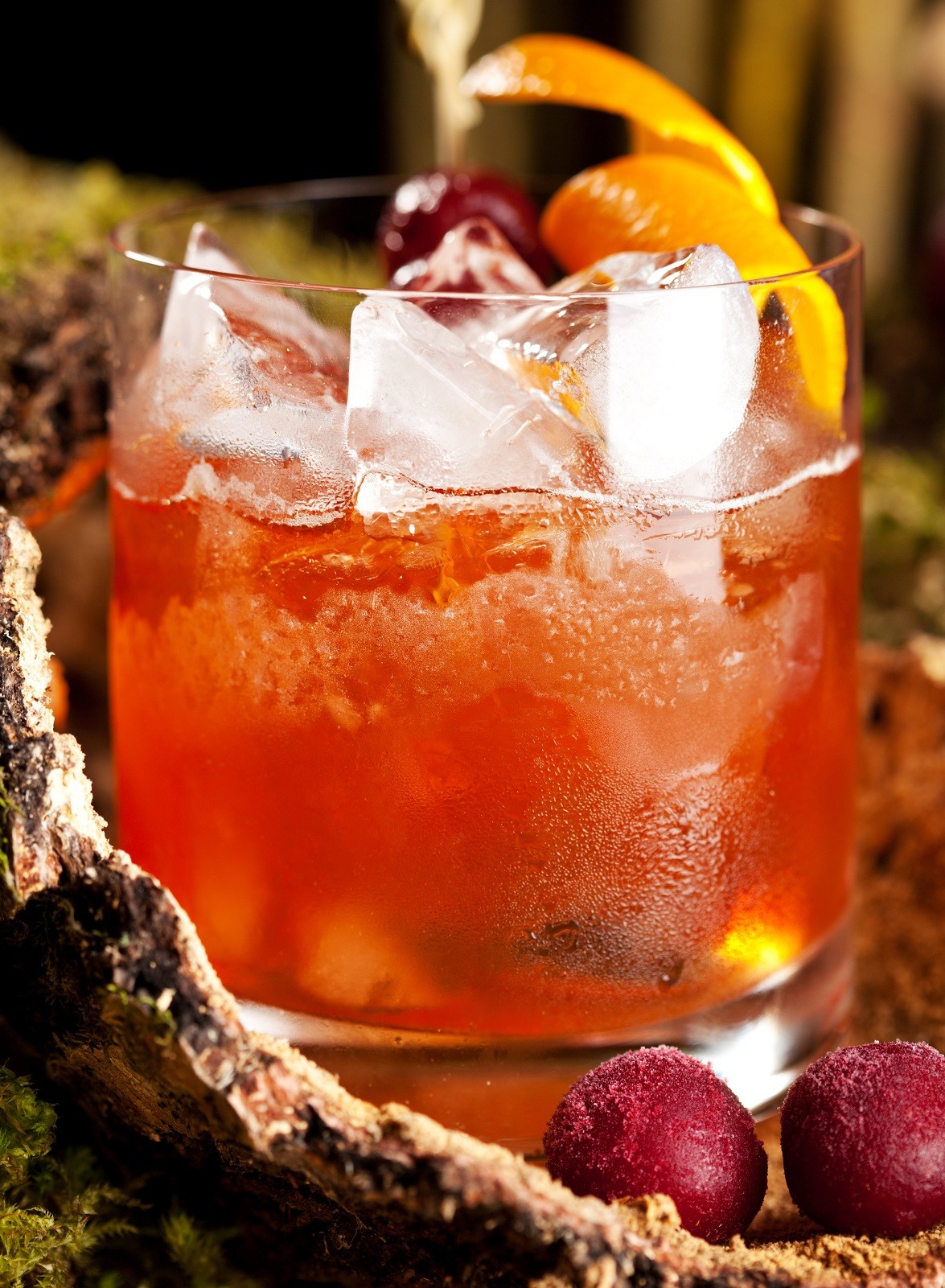 Old Fashion Cocktail – Bourbon, Cane Sugar, Bitter and Orange Peel