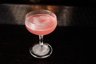 Cosmopolitan cocktail on top of bar