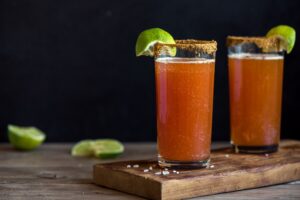 Michelada Bloody Beer Cocktail