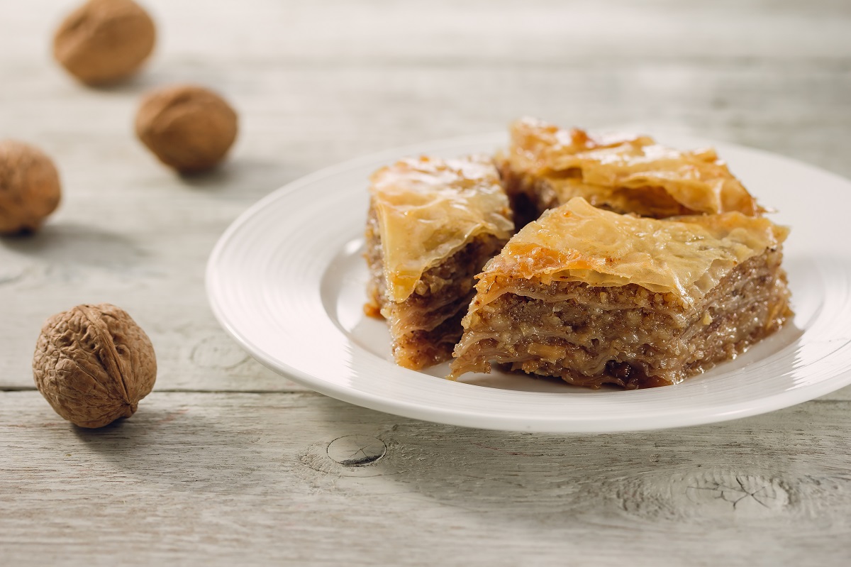 Baklava,,Delicious,Pastry,Dessert,Made,With,Phyllo,Dough,,Nuts,,Butter,