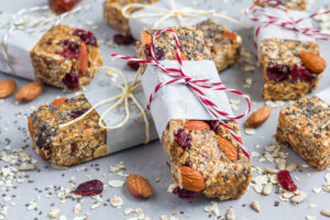 Homemade,Granola,Energy,Bars,With,Figs,,Oatmeal,,Almond,,Dry,Cranberry,