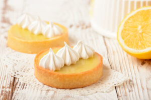 Lemon,Pie,On,The,Table,With,Citrus,Fruits.,Traditional,French