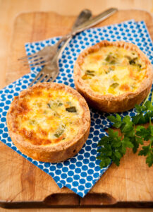Simple,Eggs,,Onions,,And,Cheese,Individual,Mini,Quiches