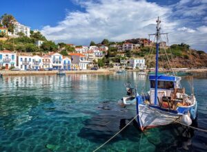 Traditional,Village,Of,Evdilos,,In,Ikaria,Island,,Greece,,With,Fishing