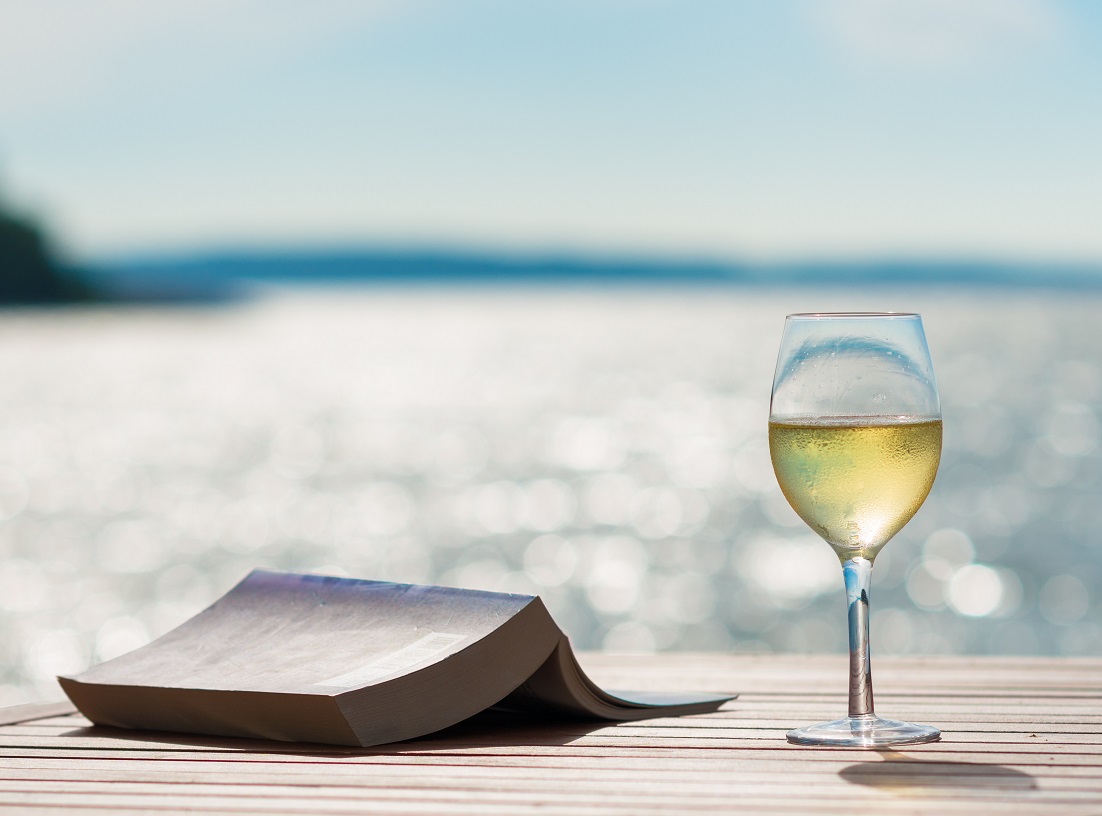 Wine,And,Book,By,The,Sunny,Sea
