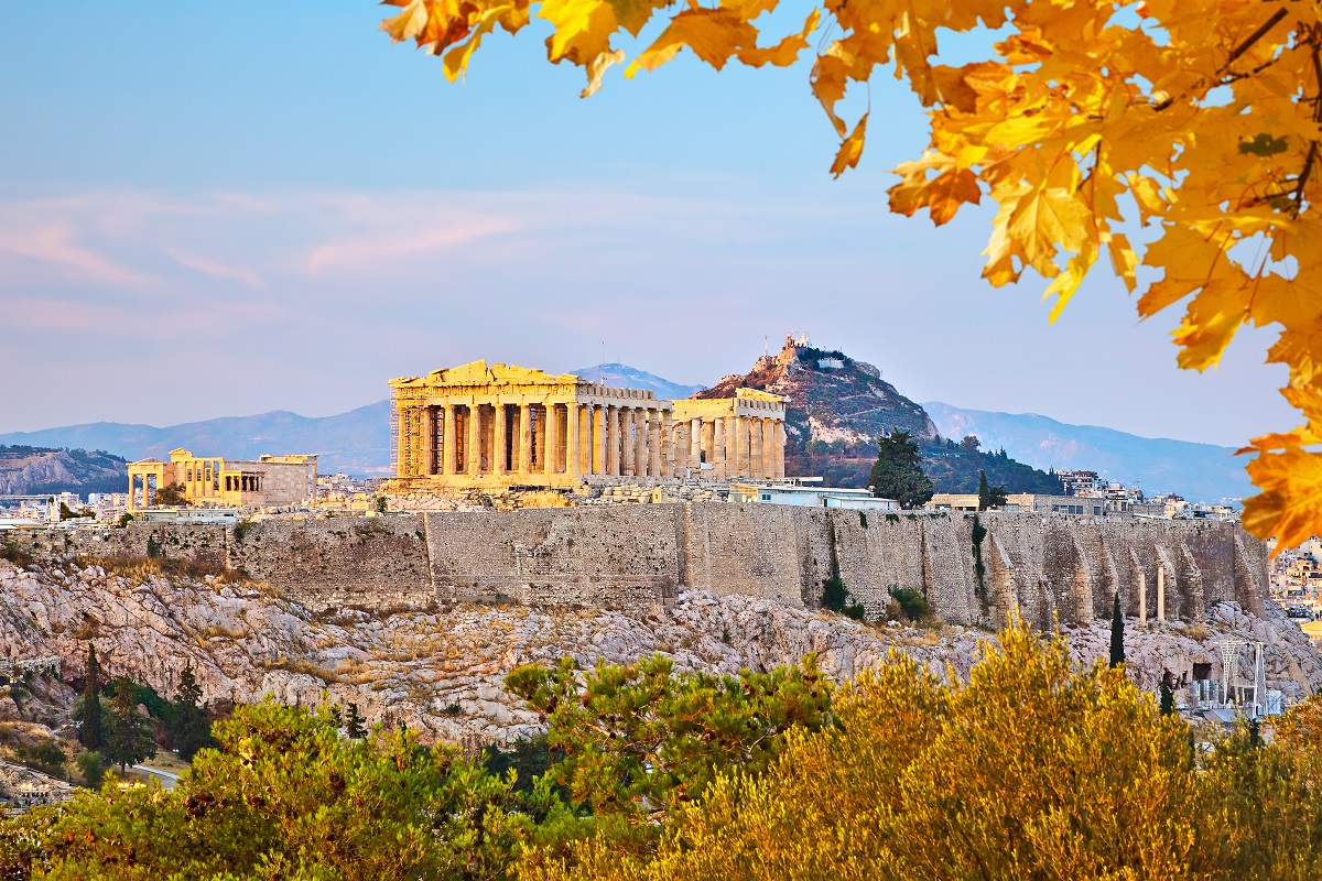 View,On,Acropolis,At,Sunset,,Athens,,Greece