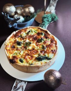 Quiche,With,Salmon,And,Broccoli,Christmas,Serving.quiche,With,Salmon,And