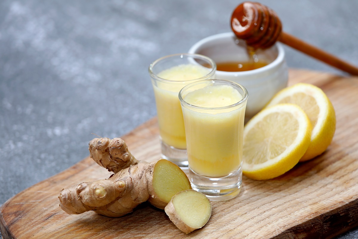 Ginger,Drink,,Shot,,Juice,With,Healthy,Ingredients,Like,Ginger,Root,
