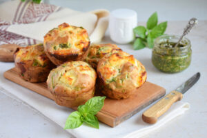 Freshly,Baked,Muffins,With,Spinach,,Sweet,Potatoes,And,Feta,Cheese